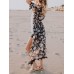 Casual Women Printed Tassel Batwing Sleeve Cardigans