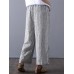 Women Vintage High Waisted Striped Wide Leg Pants