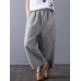 Women Vintage High Waisted Striped Wide Leg Pants