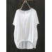 Women Batwing Sleeve Cotton Asymmetrical Blouse