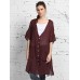 Women Casual Buttons Down V-neck Split Cardigans Shirt