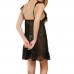 Floral Lace Transparent Mesh Black Sleepwear Dress Sexy Women Lingerie