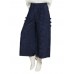 Vintage Women Elastic Waist Jacquard Wide Leg Pants