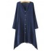 Vintage Women Solid Color Chinese Style Linen Cotton Cardigans