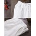 Women Elastic Waist Solid Linen Cotton Pants