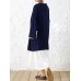 Vintage Long Sleeve Cotton Solid Color Cardigans for Women