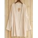 Vintage Long Sleeve Cotton Solid Color Cardigans for Women