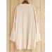 Vintage Long Sleeve Cotton Solid Color Cardigans for Women