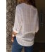 Women Long Sleeve V Neck Casual Loose Blouse