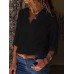 Women Long Sleeve V Neck Casual Loose Blouse