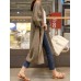 Casual Women Long Sleeve Solid Color Mid-long Cardigans