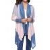 Casual Women Patchwork Long Sleeve Irregular Hem Cardigans