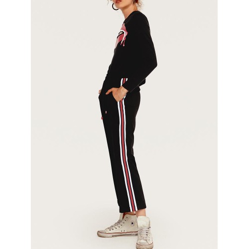 Women High Elastic Waist Sport Pants