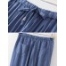 Women Casual Elastic Drawstring Waist Pants