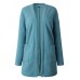 Casual Women Solid Color Fleece Cardigans with Pockets