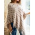 Casual Women Loose Irregular Hem Jumpers Cardigans