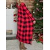 Casual Women Autumn Loose Plaid Long Sleeve Long Cardigans