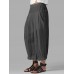 Women High Waist Loose Casual Wide Leg Pants Solid Color Trousers