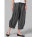 Women High Waist Loose Casual Wide Leg Pants Solid Color Trousers