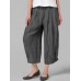 Women High Waist Loose Casual Wide Leg Pants Solid Color Trousers