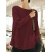 Women Casual Crew Neck Long Sleeve Solid Blouse