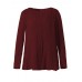 Women Casual Crew Neck Long Sleeve Solid Blouse