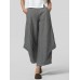 Women Casual Elastic Waist Loose Pants Wide Leg Trousers