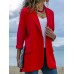 Women Autumn Long Sleeve Office Casual Fit Turn-Down Collar Blazers