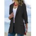 Women Autumn Long Sleeve Office Casual Fit Turn-Down Collar Blazers