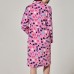 Flannel Adjustable Belt Thicken Robes Keep Warm Printed Nightgown