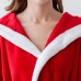 Coral Fleece Homewear With Hat Thick Robes Keep Warm Nightgown