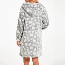 Coral Fleece Lovely Warm Long Sleeve Pocket Nightgown