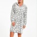 Coral Fleece Lovely Warm Long Sleeve Pocket Nightgown