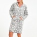 Coral Fleece Lovely Warm Long Sleeve Pocket Nightgown