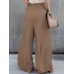 Women High Waist Front Tie Loose Casual Wide Leg Pants