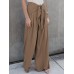 Women High Waist Front Tie Loose Casual Wide Leg Pants