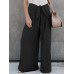 Women High Waist Front Tie Loose Casual Wide Leg Pants