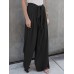 Women High Waist Front Tie Loose Casual Wide Leg Pants