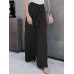 Women High Waist Front Tie Loose Casual Wide Leg Pants