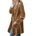 Casual Women Solid Color Lapel Velvet Cardigans with Pockets