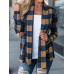 Casual Women Plaid Patchwork Long Sleeve Cardigans