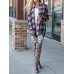 Casual Women Plaid Patchwork Long Sleeve Cardigans