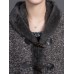 Elegant Women Cloak Shawl Hooded Crew Neck Cardigan Coats