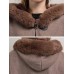 Women Cloak Shawl Hooded Crew Neck Cardigan Coats with Pockets