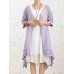 Women Cotton Linen Half Sleeve Irregular Hem Cardigans